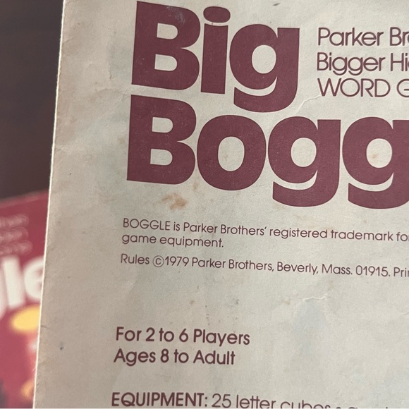 Vintage 1979 Parker Brothers Big Boggle Hidden Word Game - Picture 9 of 11